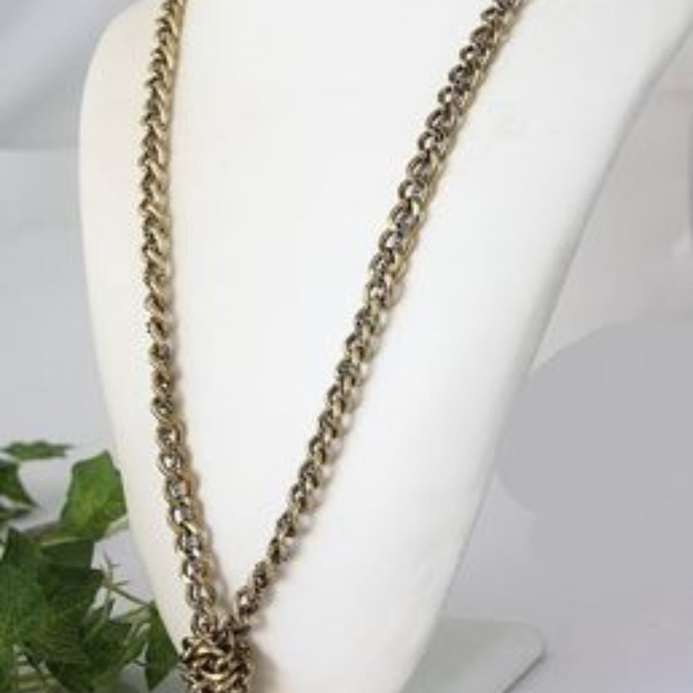 J.Crew Rope Chain Knot Long Necklace
